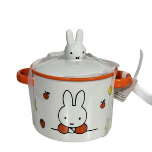 Miffy Magenta White Ceramic baking dish bowl jar Noodles Candy Kawaii fruit lid